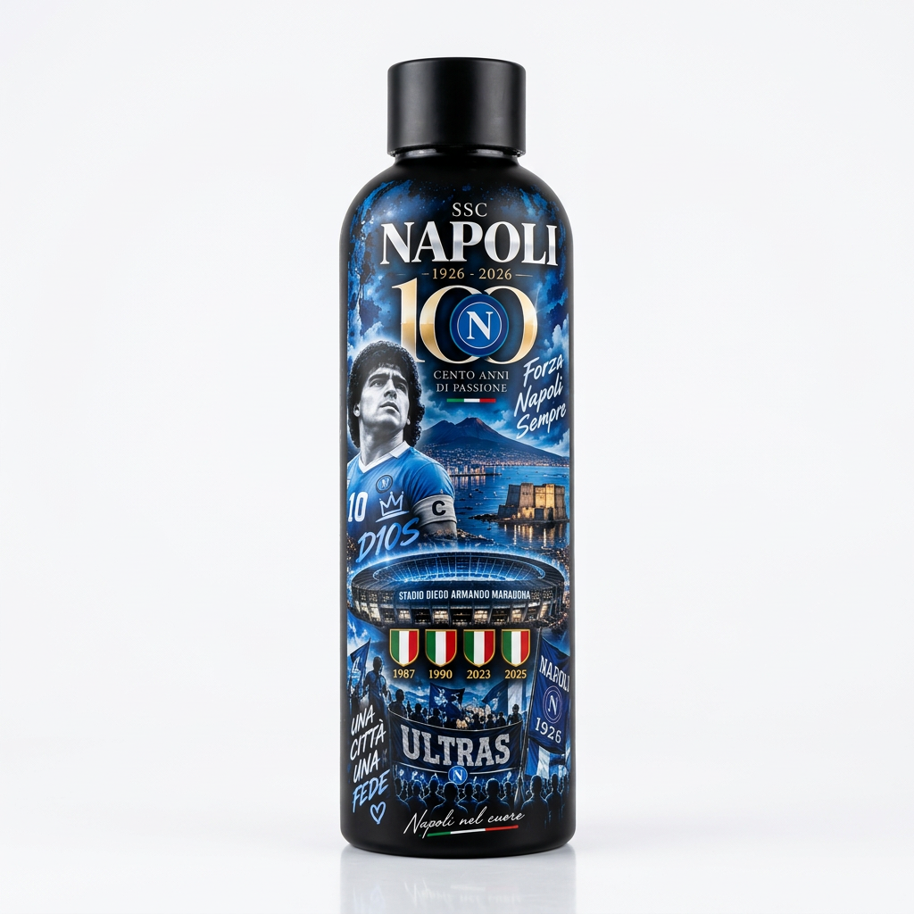 Borraccia Centenario Napoli In Acciaio Inox 750ml